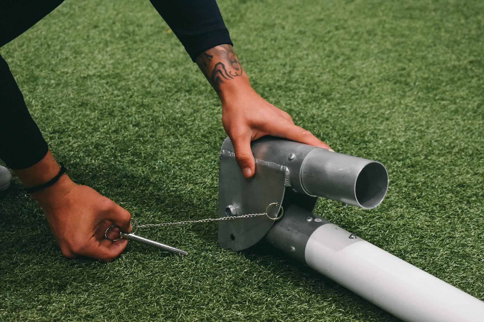Alpha Hybrid Aluminum-PVC Goal – KPI Sports