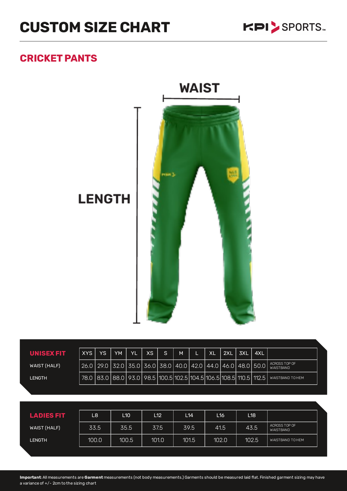 Custom - Cricket Pants