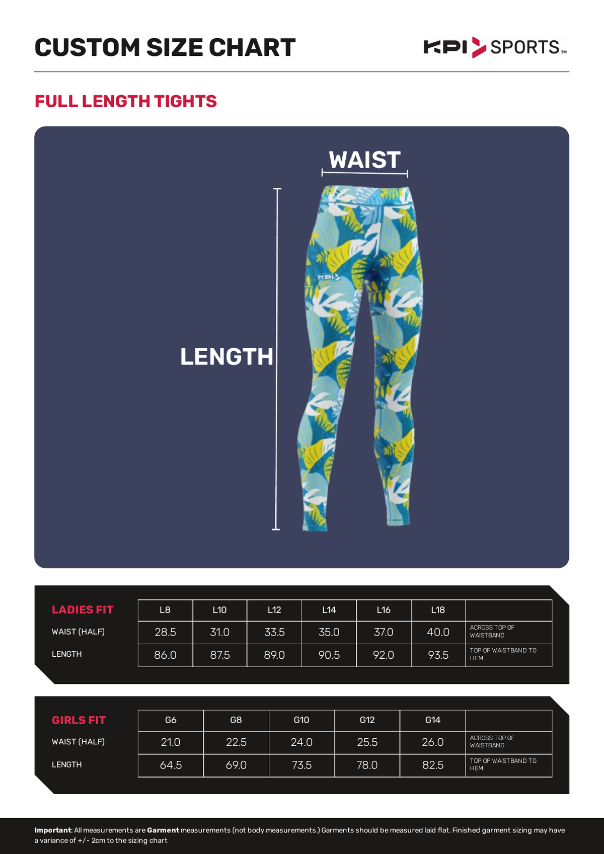 Custom - Full Length Tights