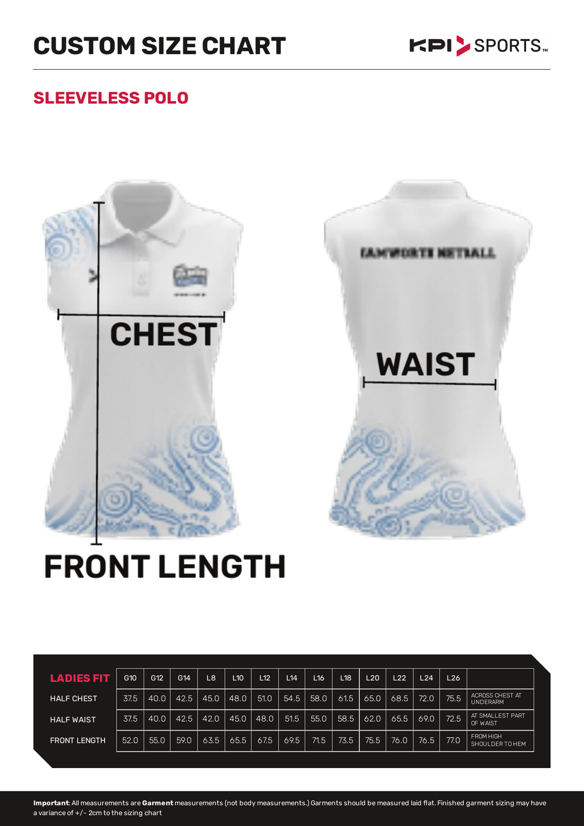 Custom - Sleeveless Polo
