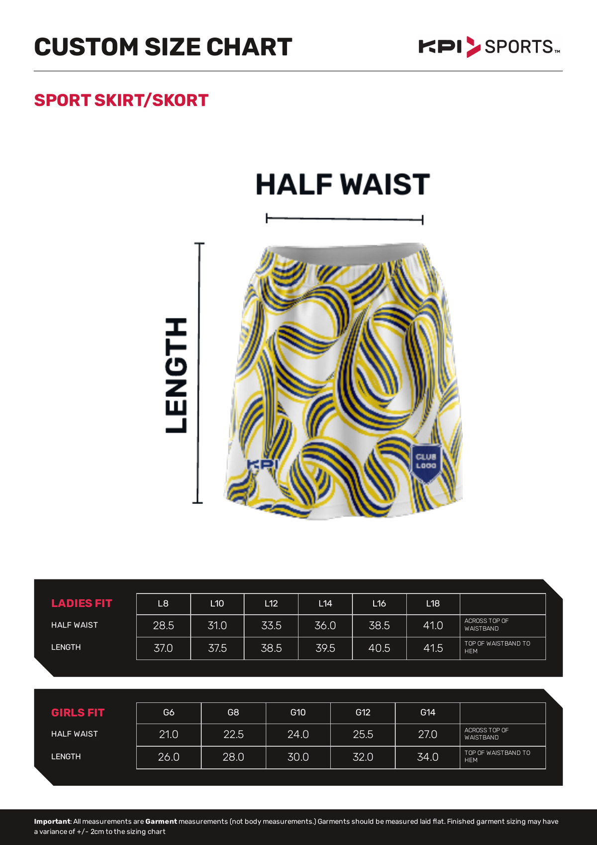 Custom - Sport Skirt/Skort