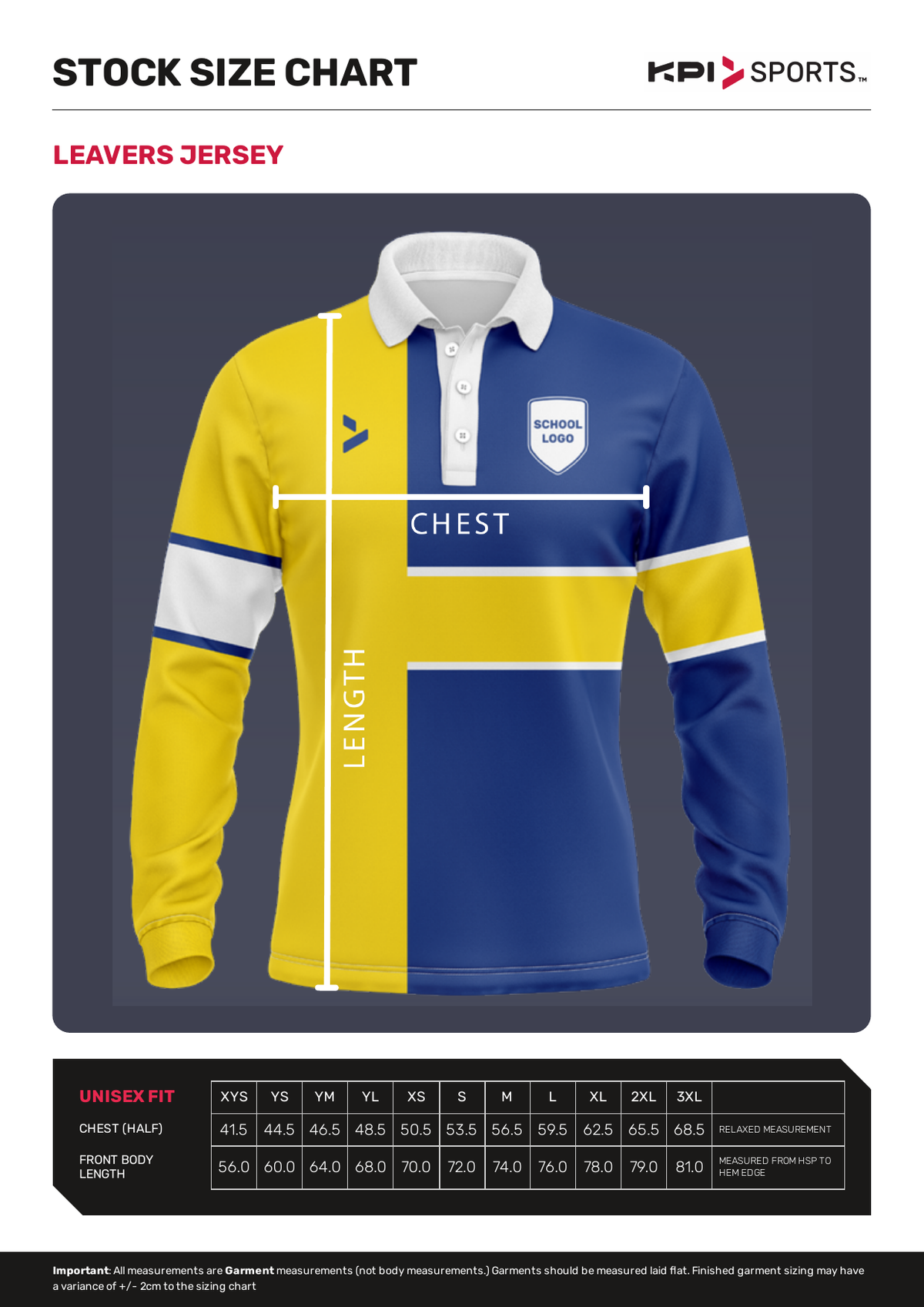Stock - Leavers Jersey