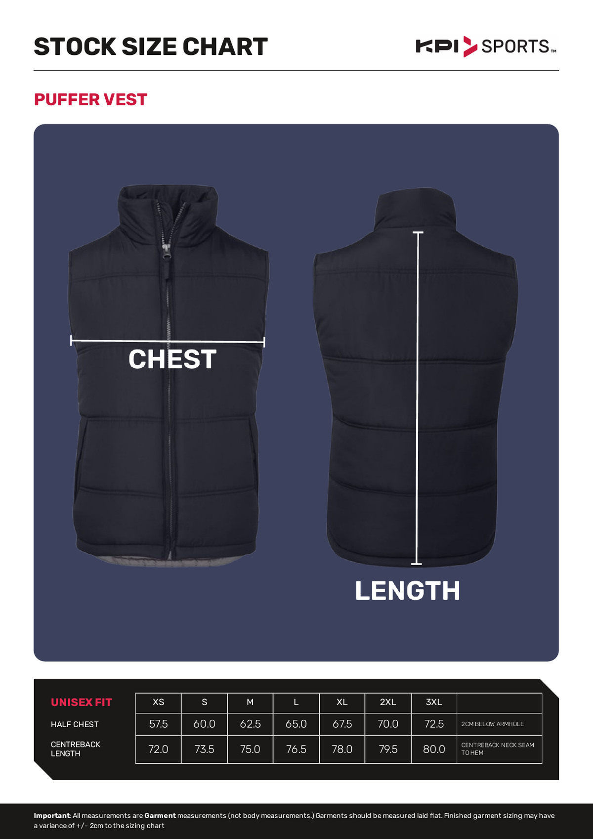 Stock - Puffer Vest