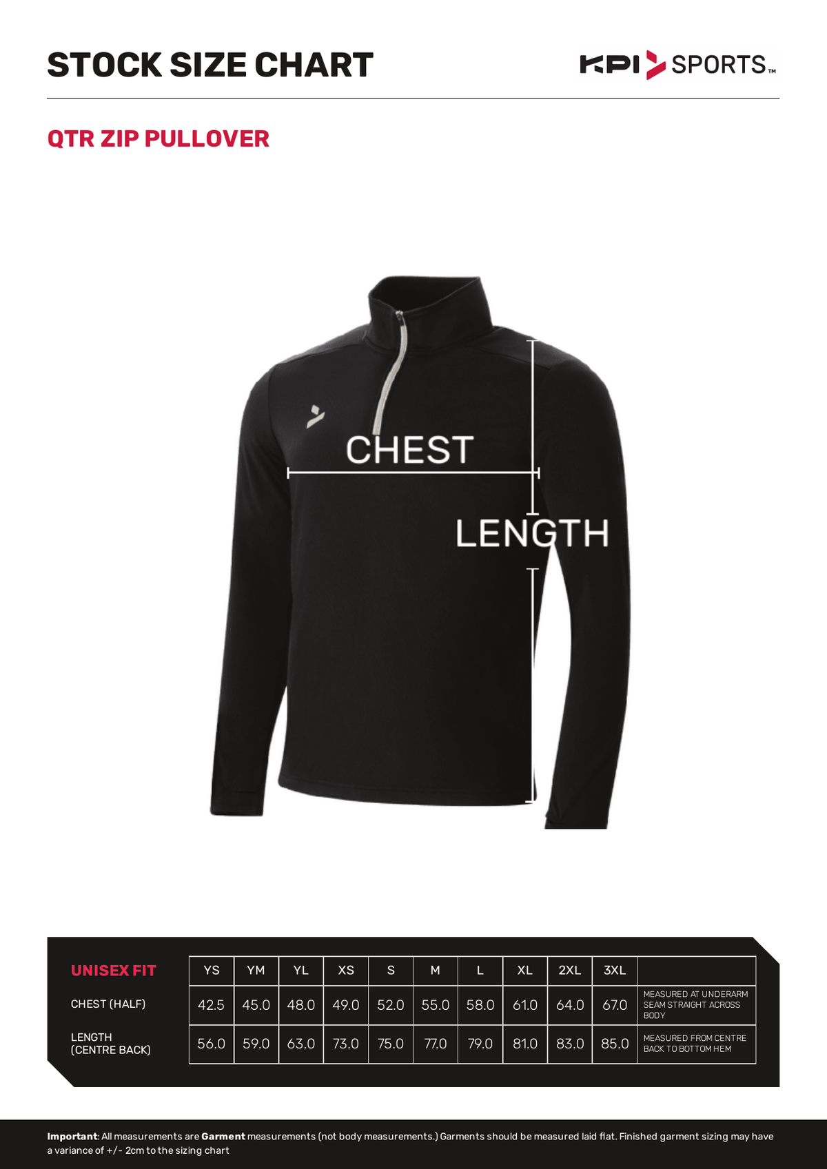 Stock - Qtr Zip Pullover