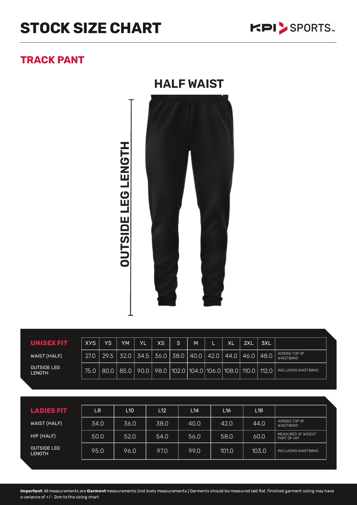 Stock - Track Pant